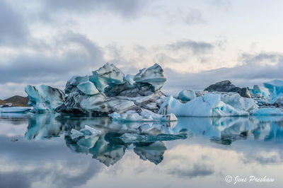 Icebergs in a Glacial Lake