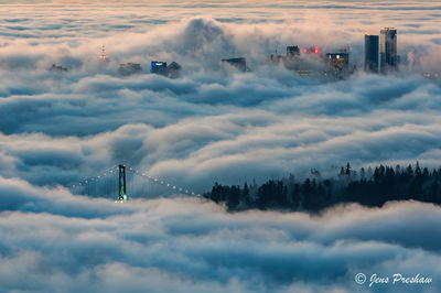 Lions Gate Bridge and Downtown Vancouver