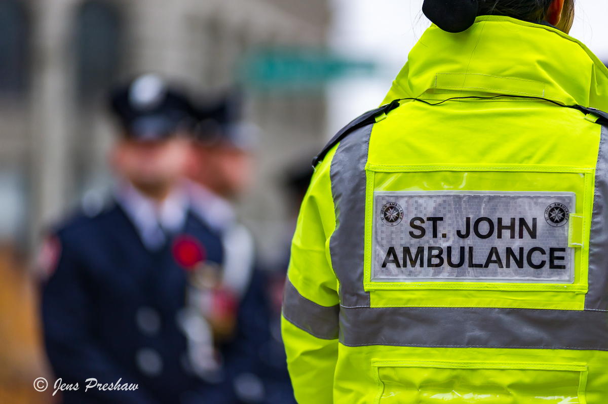 Remembrance Day, St. John Ambulance, Victory Square, Vancouver, British Columbia, Canada, Fall