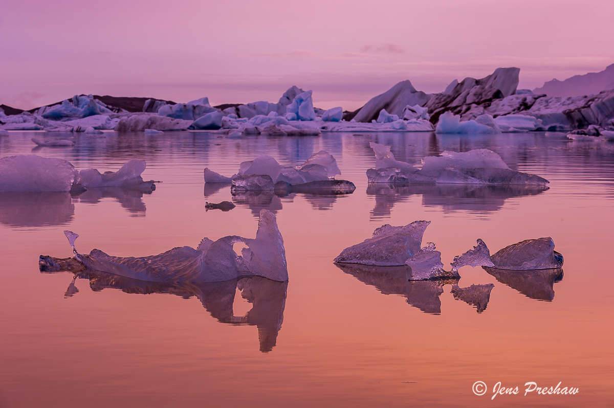 Icebergs, Jokulsarlon, Glacial Lake, South Iceland, Summer