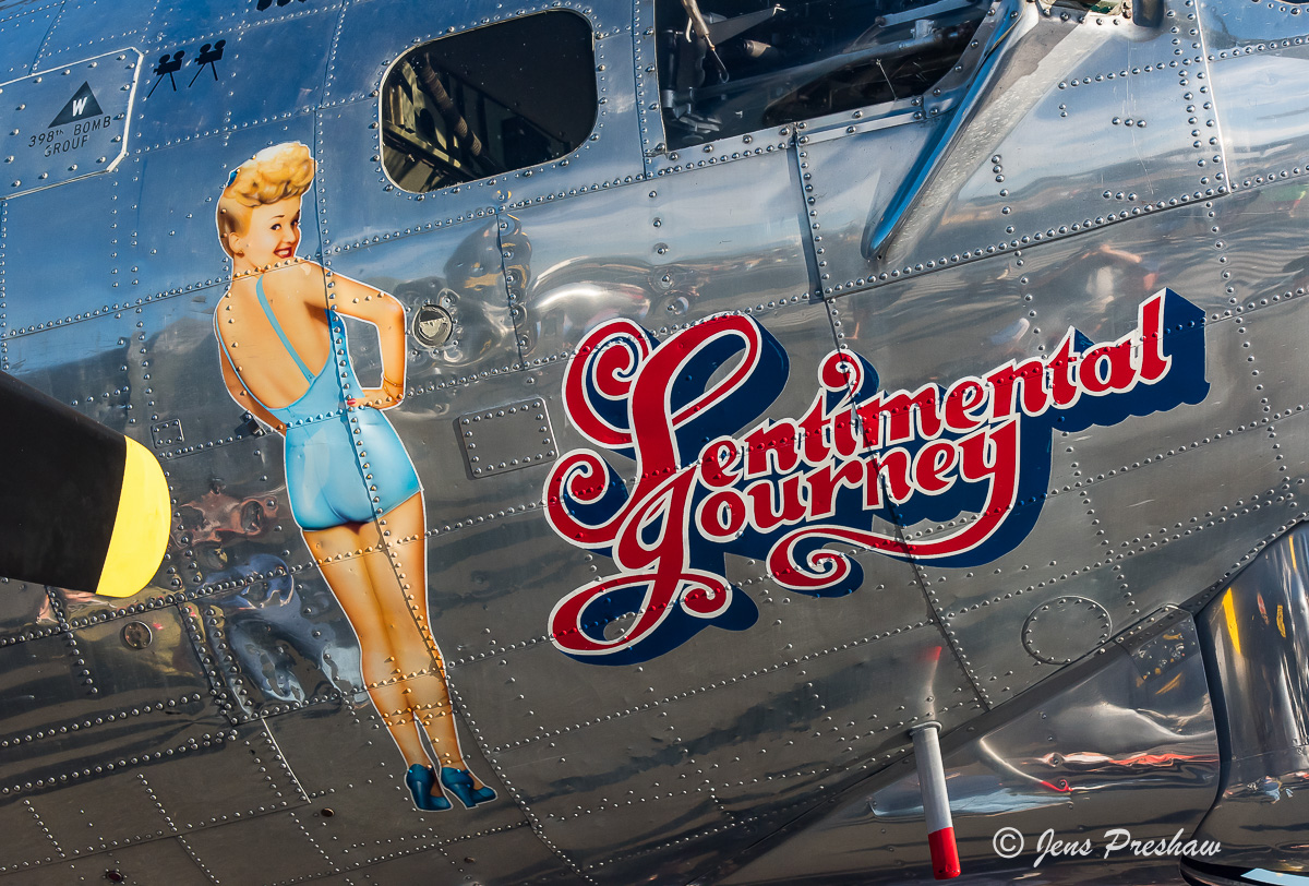 The nose art features Betty Grable&nbsp;the number one pinup girl of the World War II era. The aircraft's name takes after a...