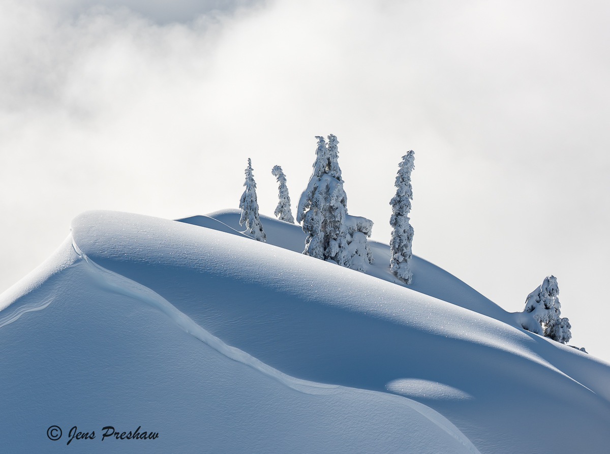 cornice, Mount Seymour Provincial Park, British Columbia, Canada, sunrise, winter